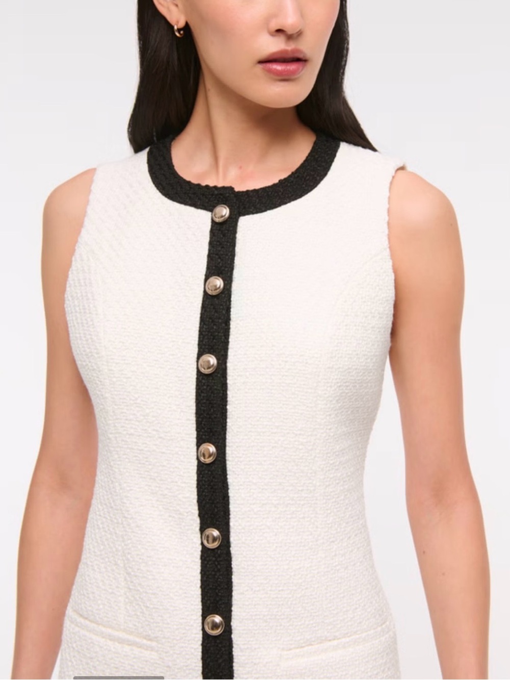 Abercrombie & Fitch The A&F Mara Tweed Mini Dress Sz L Vintage inspired Business - Picture 2 of 12